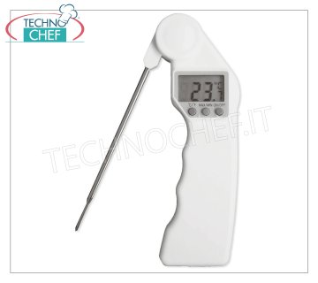 Pin thermometers Digital thermometer with folding pin and display, range from -50 ° to + 300 ° C, division 1 ° C, dimensions cm 15,5x4