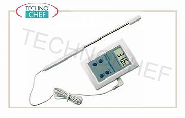 Thermometers in needlework Digital thermometer with display and probe 130 cm long, range from -50 ° to + 200 ° C, division 1 ° C, dimensions cm 6,5x9,5