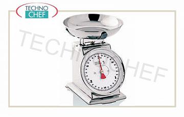 Mechanical scales Mechanical balance, stainless steel, rotating dial diameter 20 cm, flow rate 5 kg, division 20 grams