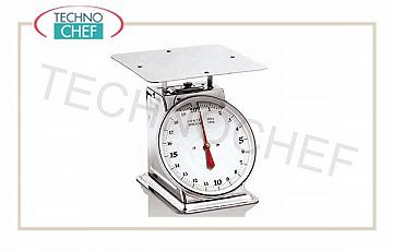 Mechanical scales Mechanical balance, stainless steel, rotating dial diameter 25 cm, flow 20 Kg, division 100 grams