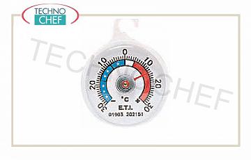 Thermometers in needlework Refrigerator / freezer thermometer, plastic, range from -30 ° to + 30 ° C, division 1 ° C, dial diameter 5.2 cm