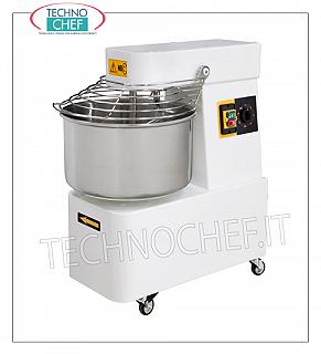 SPIRAL MIXER with 7 lt. Bowl for 5 kg of dough SPIRAL MIXER, with 7 cm fixed head and bowl, 5 kg mixing capacity, complete with kneader rod, timer and wheels, V.230 / 1, Kw.0.37, Weight Kg.41, dim.mm .240x500x500h