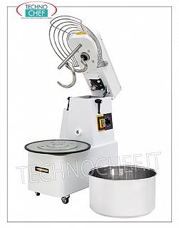 35 Kg SPIRAL MIXER, with liftable head and removable bowl, 35 Kg SPIRAL MIXER, with liftable head and removable 41 lt bowl, complete with dough splitter rod, timer and wheels, V.400/3, Kw.1,1, Weight Kg.114, dim.mm.480x805x825h