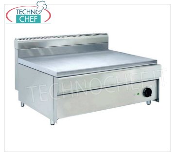 Technochef - Professional Electric Tabletop Cooker, mod. PIADATOP800EC COUNTERTOP PROFESSIONAL ELECTRIC FISH COOKER, with plate mm.800x590, Kw.3,75, Weight 71 Kg, dim.mm.800x700x500h