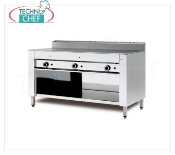 Technochef - ELECTRIC GRINDER on a COMPARTMENT ROOM, capacity from 4 to 8 wraps Electric peeler cooker, version with open compartment, 600x600 steel plate for 4 wraps, V 380/3 + N, kw 3.5, dim. external 650x730x960h mm