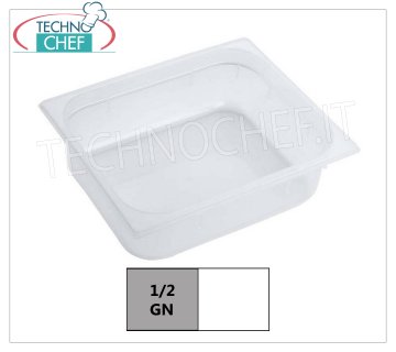 Polypropylene Gastro-norm 1/2 containers Gastro-norm container 1/2 in polypropylene, dim.mm.325 x 265 x 65 h