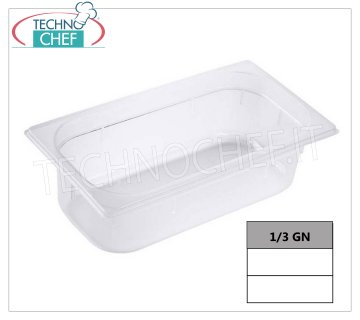 Gastronorm containers GN 1/3 in polypropylene Gastro-norm container 1/3, in polypropylene, dim.mm.325 x 175 x 65 h