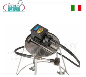 Pot cleaner with electric and flexible brush 2 m long - mod. PULI18N Pot cleaner, brush speed 500 rpm, flexible length 2000 mm, V.230/1, Kw.0.18, Weight 11 Kg.