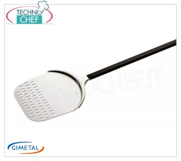 Gi.Metal - Rectangular perforated aluminum pizza shovel, Alice line, handle length 180 cm Rectangular perforated aluminum pizza shovel, Alice Line, light, smooth and resistant, dim.mm 330x330, handle length 1800 mm.