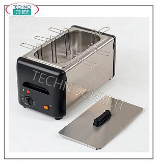Egg cooker Countertop kitchen with Gastro-Norm 1/3 and 6 numbered baskets, max. 10 eggs capacity, safety thermostat, V.230 / 1, Kw 1,2, Weight 4,5 Kg, Dim. Exterior mm. 215x430x255h