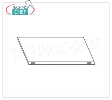 TECHNOCHEF - Inox 304 smooth shelf for shelves, 60x30 cm, Mod.696030 Smooth shelf for shelving in AISI 304 stainless steel for hook or bolt mounting, glossy finish, rounded edges, thickness 8/10, capacity 100 Kg, dimensions 60x30 cm