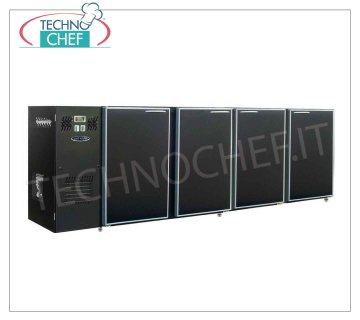 Fridge bars for bar Multipurpose refrigerated backboard, 4 skinpainted doors, ventilated, temp + 2 ° + 8 °, V 230/1, kW 4,23, dim. Mm 2740x540x850h.