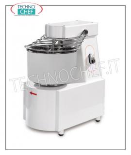 12 Kg spiral mixers with fixed 16 l bowl 12 Kg SPIRAL MIXER with 16-litre FIXED BOWL, SINGLE-PHASE, V 230/1, kW 0.55, weight 68 kg, dimensions 400x630x700h mm