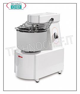 6 Kg SPIRAL MIXER, 7 lt bowl - Single phase V. 230/1 6 Kg SPIRAL MIXER with 7 liter BOWL, SINGLE-PHASE, V 230/1, kW 0.22, weight 34 kg, dimensions 290x450x550h mm