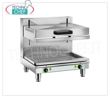 FIMAR - Technochef, Electric Stainless Steel Salamander with Moving Head, Mod.SAL600MB ELECTRIC SALAMANDRA in stainless steel with MOBILE HEAD, 530x325 mm cooking grill, 6 power levels, V.400 / 3, Kw.4.7, Weight 59 Kg, dim.mm.600x560x620h