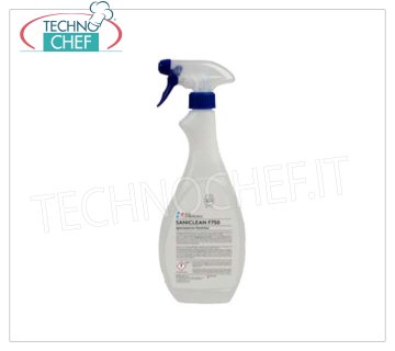Surface Sanitizing Detergent 750 ml - Pack of 6 pieces Ready-to-use sanitizing detergent, capacity 750 ml, usable on all washable surfaces, specific for the food sector, suitable for use in the HACCP field - Pack of 6 pieces