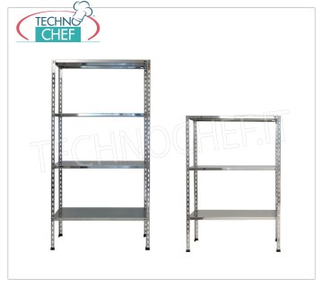 Shelf unit, stainless steel 304, Smooth surfaces, Assembly with Bolts 