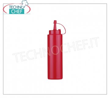 Manual dosers Polyethylene dispenser bottle, dishwasher safe, 240 ml Red color