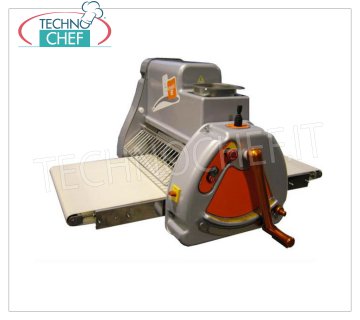 Technochef - Bench dough sheeter with 50x50 cm belts, mod. SF 500B-500 Bench dough sheeter with 500x500 mm BELTS, white painted steel structure, V.400 / 3, Kw 0,26, Weight 114 Kg, dim.mm.1170x960x620h