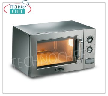 PANASONIC - Professional microwave oven mod. NE1027, Chamber for Trays GN 1/2, Power 1000 W, MANUAL CONTROLS Professional PANASONIC microwave oven, with MANUAL CONTROLS, chamber mm.330x330x200h, suitable for GN 1/2 trays, power output W 1000, 1 magnetron of 1000 W, V.230/1, Kw.1,49, weight 18 Kg, dim.mm.510x360x306h