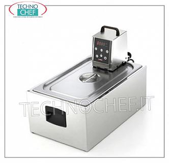 Gastro-Norm stainless steel basin with lid Gastro-Norm 1/1 stainless steel basin with lid equipped with practical handles for transport, capacity 27 liters, Weight 7.7 Kg, dim. mm. 565x360x230h