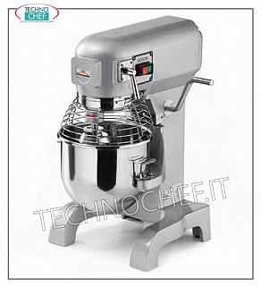 Professional planetary with 20 l stainless steel tank 20 lt professional planetary mixer, BASIC line, removable stainless steel bowl, 3 speeds, V 230/1, kw 1,1, dim. mm 420x560x770h