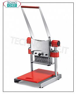 Meat tenderizers INTENERITRICE of meat MANUAL, STAINLESS STEEL with work surface IN POLYETHYLENE mm 300x450, n. 32 stainless steel BLADES, dimensions 400x450x907h mm