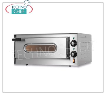 Electric oven for 1 pizza, 41 x 36 cm chamber, mechanical controls, mod. SMALL G Electric pizza oven for 1 PIZZA diameter 330 mm, 1 CHAMBER mm 410x360x110h with refractory top, V 230/1 , Kw 1,6, external dimensions mm 550x430x255h