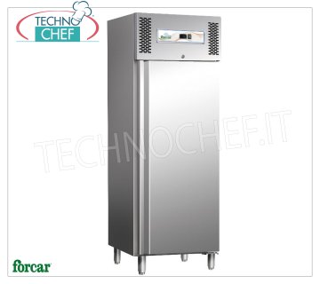 Forcar - Freezer-Freezer Cabinet, lt.429, Static, Temp. -18°/-20°C, Class D, mod.G-SNACK44BT Freezer-Freezer Cabinet, Professional, Snack Line, 1 door, capacity lt.429, temp.-18°/-20°C, Static with fan and internal air conveyor, ECOLOGICAL in Class D, Gas R290, V.230 /1, Kw.0,49, Weight 135 Kg, dim.mm.680x700x2000h
