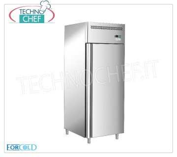 Forcold - 1 Door Refrigerated Cabinet, 429 lt, Ventilated, Temp. -2°/+8°C, Class D, mod.G-SNACK44TN-FC 1 Door Refrigerator Cabinet, Professional, Snack Line, 429 lt, temp.-2°/+8°C, with fan and internal air conveyor, ECOLOGICAL in Class D, Gas R600a, V.230/1, Kw. 0.215, weight 108 kg, dim.mm.680x710x2010h