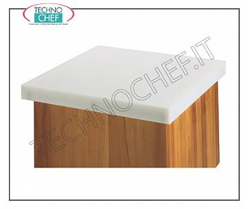 Polypropylene butcher cups Polyethylene cover 25 mm thick, 4 edges, dimensions 350x350x25h mm