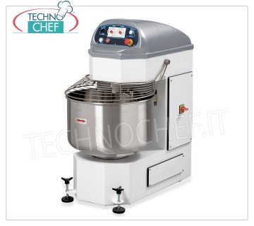 60 Kg AUTOMATIC SPIRAL MIXER, 2 SPEEDS, 1 MOTOR 60 Kg automatic SPIRAL mixer, professional for BAKERY, PASTRIES and PIZZERIAS, 1 SINGLE MOTOR for bowl and spiral, 2 speeds, V.380 / 3 + N, Kw.1,5 / 3 - Kg. 325, dim. mm.620x1070x1230h