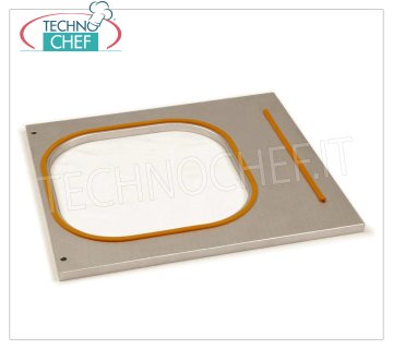 FLAT MOLD Q for MANUAL HEAT SEALER Plate Q mold for manual heat sealer, dimensions 180x180 mm, weight 1 kg.