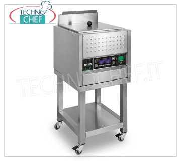 Technochef - SEMI-AUTOMATIC CUTLERY DRYER, max 40 cutlery productivity per cycle, Mod.STAR SEMI-AUTOMATIC CUTLERY GLOSSY DRYER on stand with wheels, for CUTLERY and SMALL UTENSILS, YIELD 40 cutlery per cycle of 50 seconds, LOADING and EXTRACTION of the MANUAL cutlery basket, V.230 / 1, Kw.0,75, dimensions mm 440x480x940h