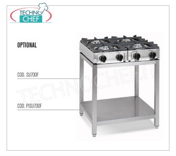 Technochef - Stainless steel support, mod.SU700F Stainless steel support to position 2 BIG7002F series burners