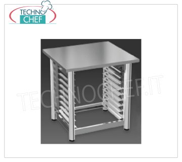Technochef - BASE SUPPORT for NERONE MID OVENS Support for NERONE MID ovens, with 10 pairs of guides for GN 1/1 and 600x400mm grids and trays, dim.mm 840x770x850h