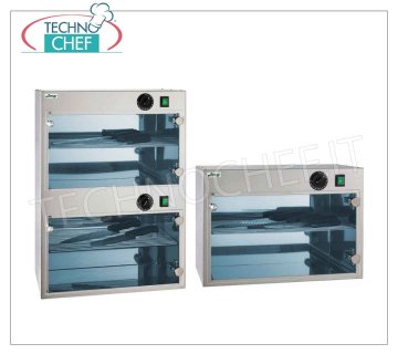 Universal UV Sterilizer for knives and tools UV Sterilizer Cabinet in Stainless Steel, 1 shelf, 16 W, 230 V, 50/60 Hz, dim. mm 510x280x350h