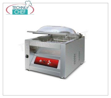 Professional vacuum chamber machine, sealing bar 35 cm, chamber 36x40x19h cm, mod. SYSTEM35 EUROMATIC BELL VACUUM PACKAGING MACHINE for counter, SYSTEM Line, CHAMBER mm. 360x400x190h, 350 mm WELDING BAR. VACUUM PUMP 12 / 14.4 meters / cubic / hour, V.230 / 1, Kw. 0,45, Weight Kg. 50, external dimensions mm. 460x500x420h