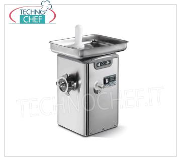 Technochef - REFRIGERATED MEAT MINCER, with MOUTH 22, YIELD 350 Kg / h, mod. TC22BARCELONAICE REFRIGERATED MEAT MINCER, with MOUTH 22, with THERMOELECTRIC COOLING SYSTEM on neck and mouth, YIELD 350 Kg / h, professional, Industrial, V.230 / 1, Kw.1,1, Weight 34 Kg, dim.mm.310x350x540h