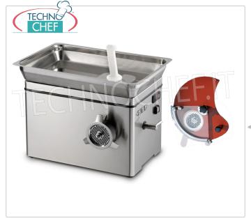 Technochef - REFRIGERATED MEAT GRINDER, with BOCCA 32, - mod. TC32NEVADA, Professional, industrial REFRIGERATED MEAT GRINDER, with BOCCA 32, YIELD 650 Kg / h, brand SIRMAN, version with preparation for HAMBURGATRICE, V.230 / 1, Kw.1,84, Weight 60 Kg, dim.mm.637x455x447h