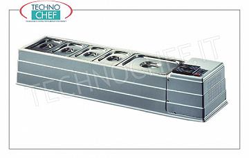 Refrigerated display case in ABS, 1270x330 mm Horizontal refrigerated display case in white ABS / plastic, without protection, temp. operating pressure + 2 / + 10 ° C, basins excluded, V.230 / 1, Kw.0.13, Weight 25 Kg, dim.mm.1270x330x230h