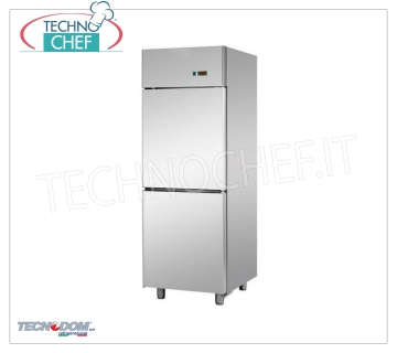 TECNODOM - Freezer-Freezer Cabinet 2 1/2 doors, lt.700, PASTRY Freezer-Freezer Cabinet 2 half doors, TECNODOM brand, with stainless steel structure, 700 lt capacity, low temperature -18°/-22°C, ventilated refrigeration, PASTRY Trays mm 600x400, V.230/1, Kw.0 ,65, Weight 135 Kg, dim.mm.710x800x2030h