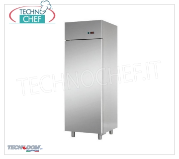 TECNODOM - 1 Door Fridge Cabinet, lt. 600, Professional, Ventilated, Class D, Mod AF06EKOMTN. 1 Door Refrigerator Cabinet, TECNODOM brand, stainless steel structure, capacity lt.600, operating temperature 0 ° / + 10 ° C, ventilated refrigeration, V.230 / 1, Kw.0,385, Weight 100 Kg, dim.mm .710x700x2030h