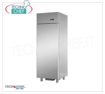 TECNODOM - Professional Fridge Cabinet for Fresh Fish, 1 Door, lt.700, Mod AF07EKOMTNFH 1 door refrigerator cabinet, TECNODOM brand, stainless steel structure, capacity 700 liters, operating temperature -2 ° / + 8 ° C, ventilated refrigeration, including 6 GN1 / 1, V.230 / 1, Kw trays. 0.385, Weight 110 Kg, dim.mm.710x800x2030h