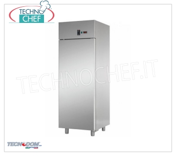 TECNODOM - PASTRY Fridge Cabinet, 1 Door, 700 l, Ventilated, Temp. 0°+10°C., for 60x40 cm trays, mod. AF07EKOMTNPS PASTRY Refrigerated Cabinet 1 door, Ventilated, Temp. 0°+10°C. , capacity lt.700, Prepared for trays mm 600x400, V.230/1, Kw.0,385, Weight 120 Kg, dim.mm.710x800x2030h
