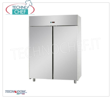 TECNODOM - Freezer-Freezer Cabinet 2 doors, lt.1400, PASTRY Freezer-Freezer Cabinet 2 doors, TECNODOM brand, with stainless steel structure, capacity lt.1400, low temperature -18°/-22°C, ventilated refrigeration, PASTRY Trays mm 600x400, V.230/1, Kw.0, 7, Weight 169 Kg, dim.mm.1420x800x2030h