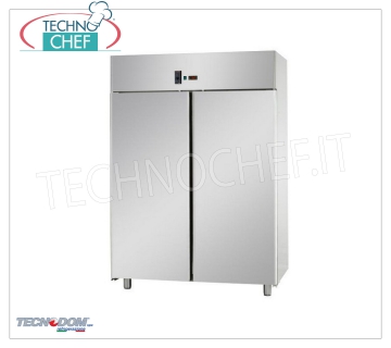Industrial-Professional Fridge Cabinet 2 doors, lt.1400, PASTRY, TECNODOM brand 2-door refrigerator cabinet, TECNODOM brand, with stainless steel structure, capacity lt.1400, operating temperature 0 ° / + 10 ° C, ventilated refrigeration, PASTRY Trays 600x400 mm, V.230 / 1, Kw.0.57 , Weight 160 Kg, dim.mm.1420x800x2030h