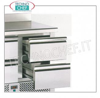 Complete pizza benches Set 2 stainless steel drawers to place right