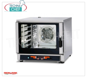 Digital Electric Steam Convection Oven 5 Trays GN 1/1, mod. FEDL05NEMIDVH2O. ELECTRIC CONVENTION-STEAM OVEN, Ventilated, Professional for GASTRONOMY and PASTRY, capacity 5 Gastro-Norm 1/1 TRAYS or mm.600x400 (excluded), DIGITAL CONTROLS, 9 cooking programs, V.400 / 3 + N, Kw.6 , 45, Weight 87 Kg, dim.mm.840x910x750h