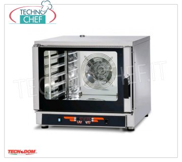 Digital Electric Convection Oven 5 Trays GN 1/1 or mm.600x400, mod.FEDL05NEMIDV Electric CONVECTION OVEN for GASTRONOMY and PASTRY, capacity 5 Gastro-Norm 1/1 TRAYS or mm.600x400 (excluded), DIGITAL CONTROLS, 9 cooking programs, V.400 / 3 + N, Kw.6.45, Weight 87 Kg , dim.mm.840x910x750h